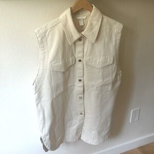 H&M oversized denim vest size L